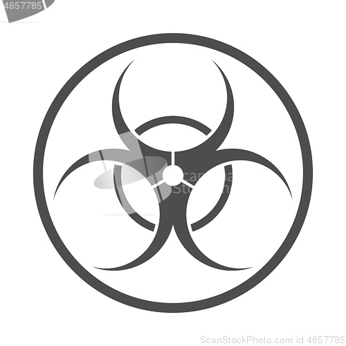 Image of gray biohazard sign