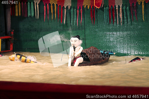 Image of SAIGON, VIETNAM - JANUARY 05, 2015 - Traditional water puppet theater