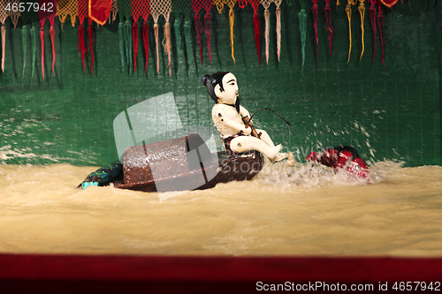 Image of SAIGON, VIETNAM - JANUARY 05, 2015 - Traditional water puppet theater