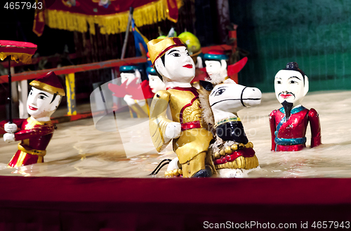 Image of SAIGON, VIETNAM - JANUARY 05, 2015 - Traditional water puppet theater