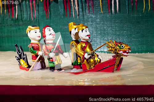 Image of SAIGON, VIETNAM - JANUARY 05, 2015 - Traditional water puppet theater