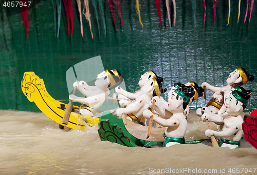 Image of SAIGON, VIETNAM - JANUARY 05, 2015 - Traditional water puppet theater