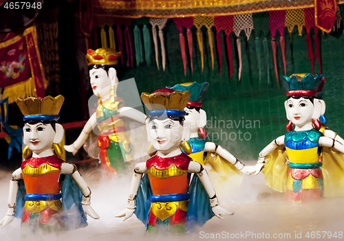 Image of SAIGON, VIETNAM - JANUARY 05, 2015 - Traditional water puppet theater