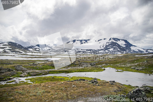 Image of Travel in Norway mountains at summer