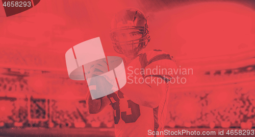 Image of american football player throwing ball