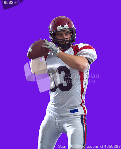 Image of american football player throwing ball