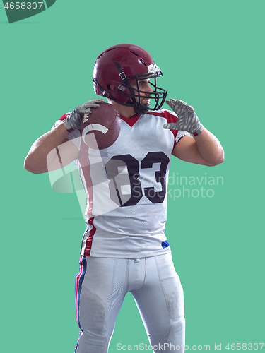 Image of american football player throwing ball