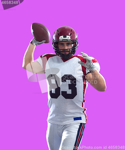 Image of american football player throwing ball