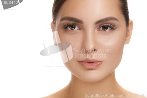 Image of Beautiful Girl face. Perfect skin