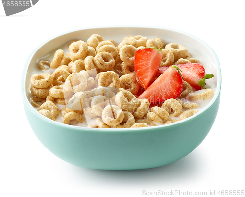 Image of bowl of breakfast cereal rings