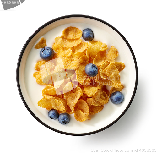 Image of bowl of cornflakes and milk