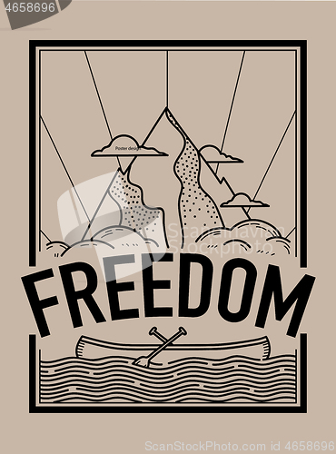 Image of Freedom concept t-shirt print and embroidery