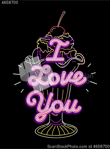 Image of I love you t-shirt print and embroidery