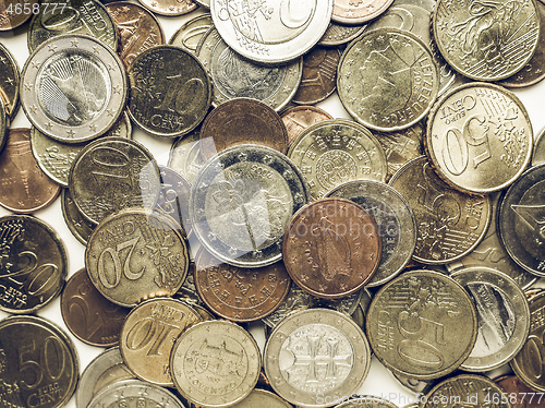 Image of Vintage Euro coins