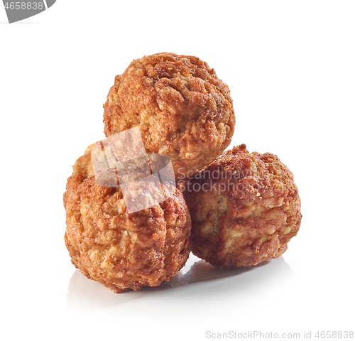 Image of baked homemade meatballs