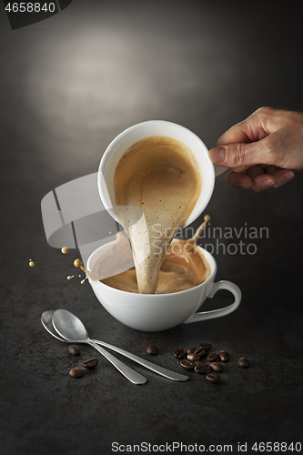 Image of Coffee pouring splash