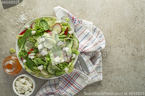 Image of Salad fresh cheese curd