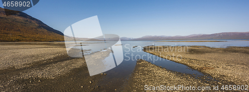 Image of Landscape with Tornetrask lake, Norrbotten, Sweden