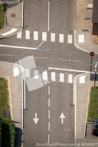 Image of typical crossing from above