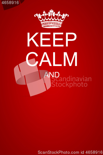 Image of keep calm motivational poster template