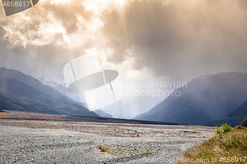 Image of dramatic landscape scenery in south New Zealand