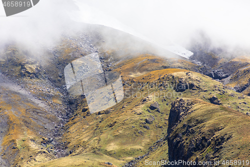 Image of details volcano Mount Taranaki, New Zealand 