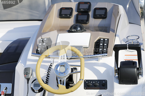 Image of Motorboat cockpit