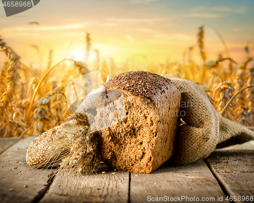 Image of Bread and wheat field