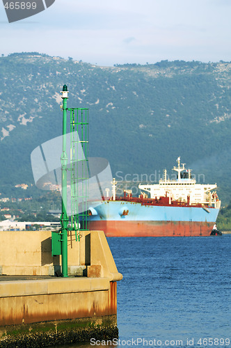 Image of Ship entering in harbour