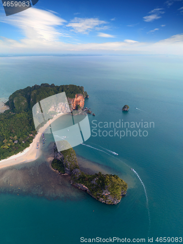 Image of Aerial view of Pranang beach, Thailand