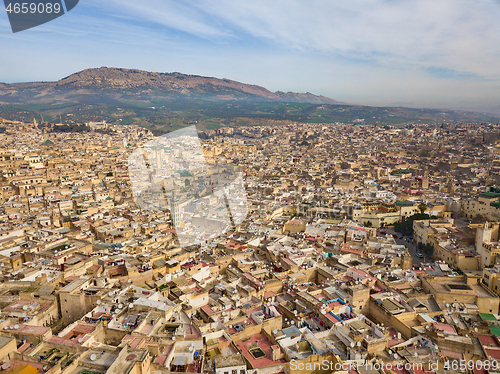 Image of Aerial view of Medina in Fes, Morocco