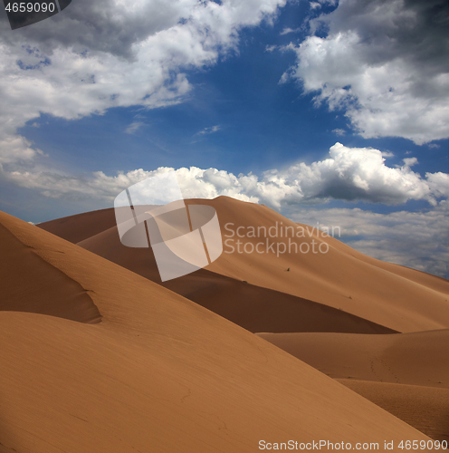 Image of Big sand dunes in desert