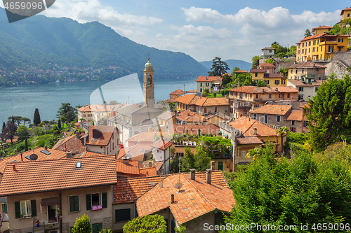 Image of Church in town at coast of Como lake