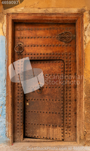 Image of Ancient old house door in Morocco