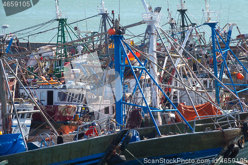 Image of Many fishing boats in port