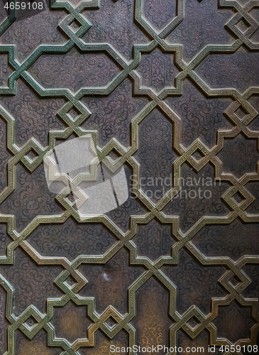 Image of maroccan ornate metal door pattern