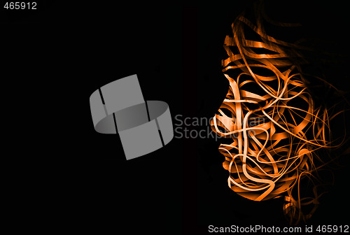 Image of abstract face orange