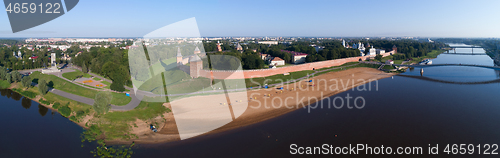 Image of Aerial panorama of Novgorod Kremlin