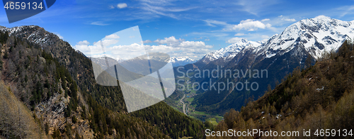 Image of Snow mountains and valley in Switzerland