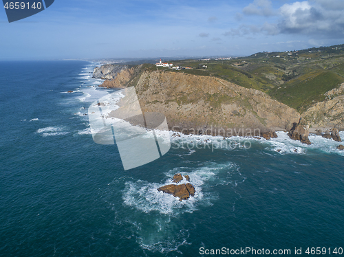 Image of Aerial view of lighthouse at Cape Roca 