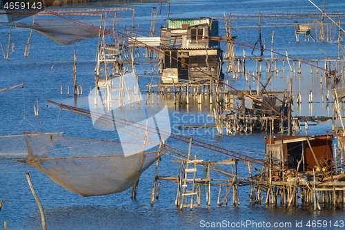 Image of Traditional fishing nets in Montenegro