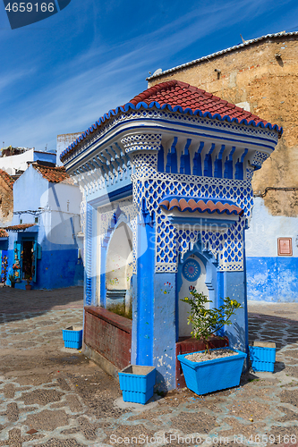 Image of Public fountain in medina of Chefchaouen
