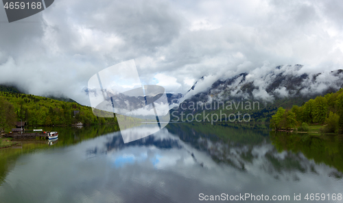 Image of Bohinjsko jezero in Slovenia at morning