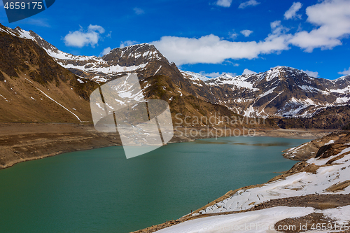 Image of Mountain Lago di Ritom lake at spring