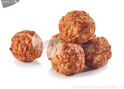 Image of baked homemade meatballs