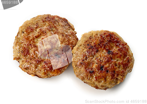 Image of juicy homemade baked meat cutlets