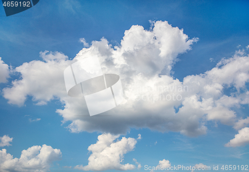 Image of white clouds in blue sky