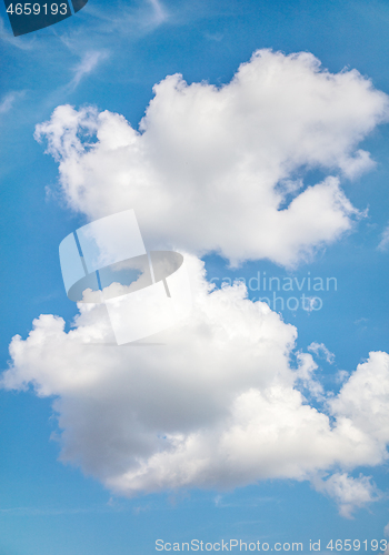 Image of white clouds in blue sky