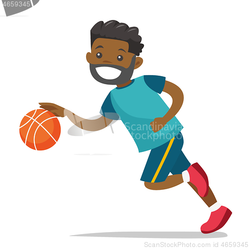 Image of Young black playing basketball.