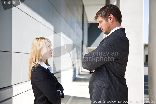 Image of Two angry caucasian business people